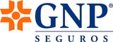 GNP Seguros logo featuring an orange star symbol and blue text